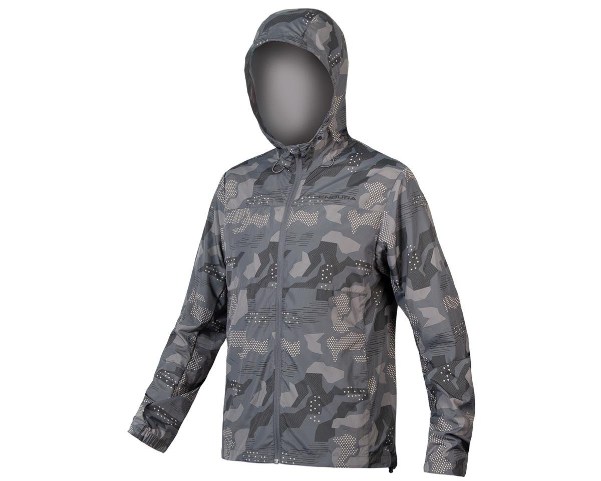 Endura Hummvee Windproof Shell Jacket (Grey Camo) (XL) (Lightweight) (Hooded)